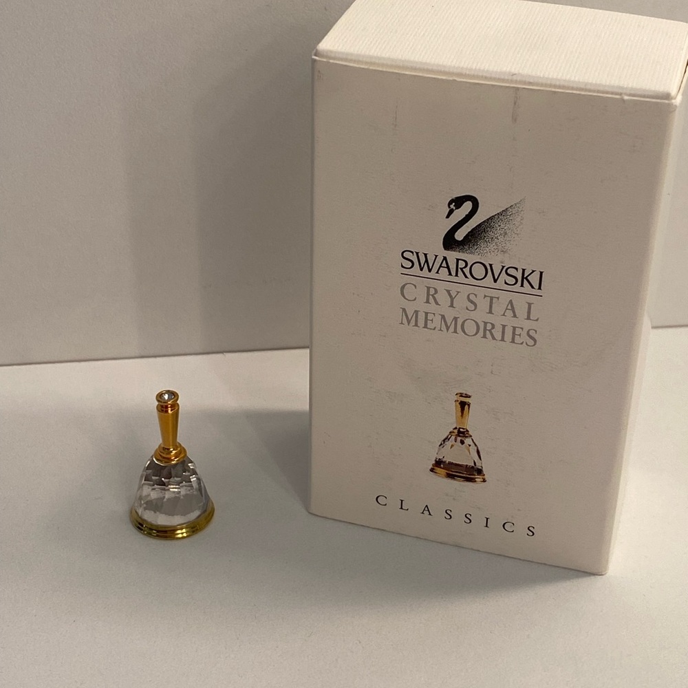 Swarovski Crystal Bell with Gold Accents